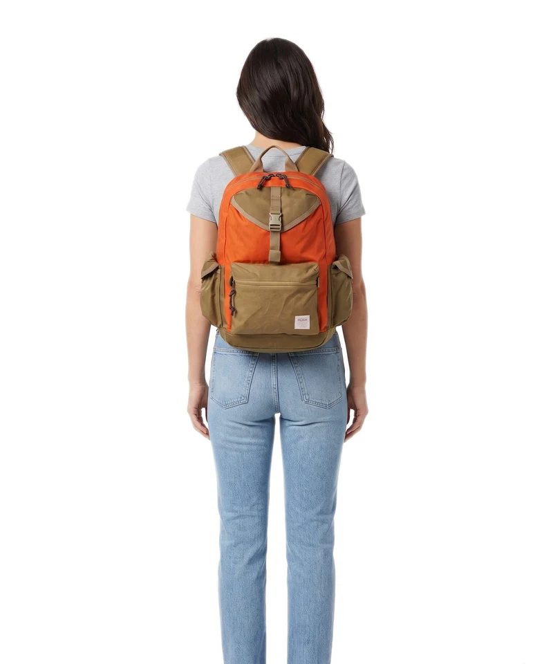 Filson Cordura Nylon Surveyor Rucksack dark tan/flame