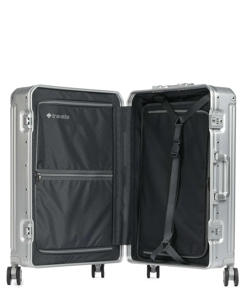 Travelite Next 2.0 4-Rollen Trolley silber