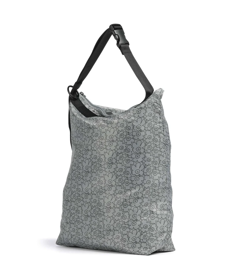 Marimekko Neat Unikko Piirto M Beuteltasche grey/black