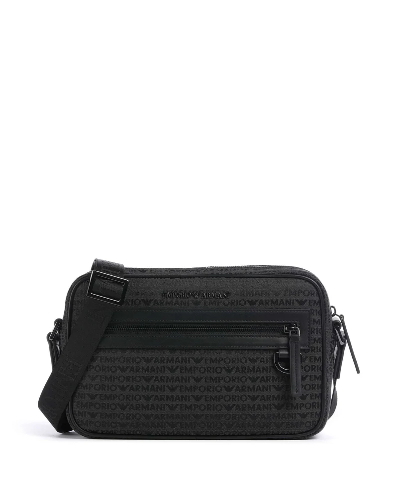 Emporio Armani Logo Jacquard Umhängetasche bristol black