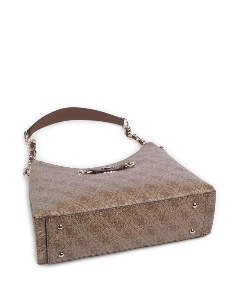 Guess Izzy Schultertasche latte logo/brown