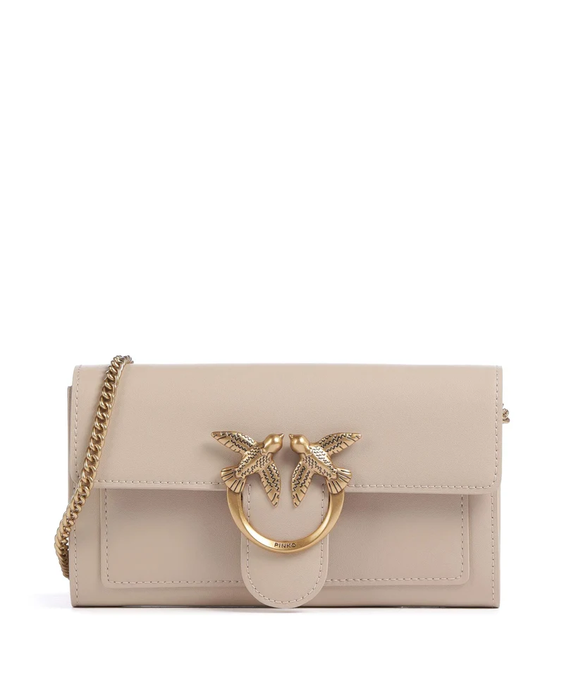 Pinko Love One Geldbörse beige/grigio fumo/antique gold