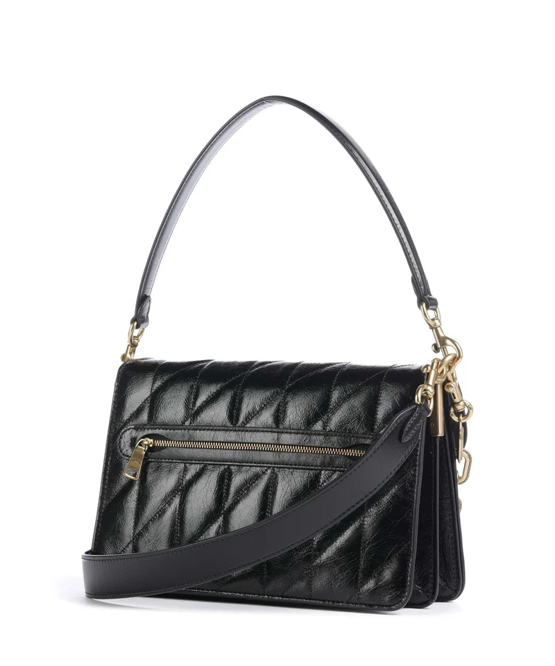 Coach Tabby Quilted Glazed Schultertasche black