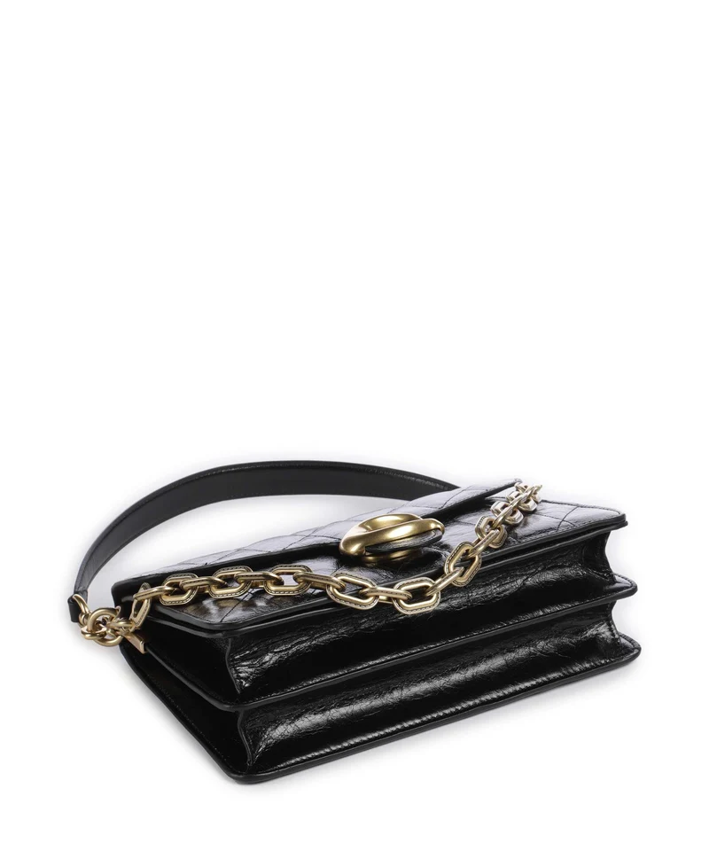 Coach Tabby Quilted Glazed Schultertasche black
