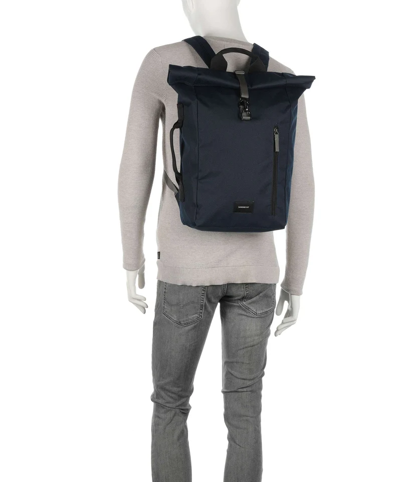 Sandqvist Ground Dante Vegan Rolltop Rucksack dawn green