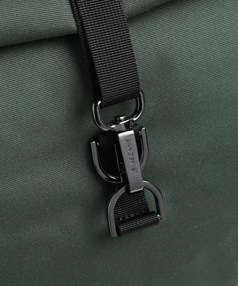 Sandqvist Ground Dante Vegan Rolltop Rucksack dawn green