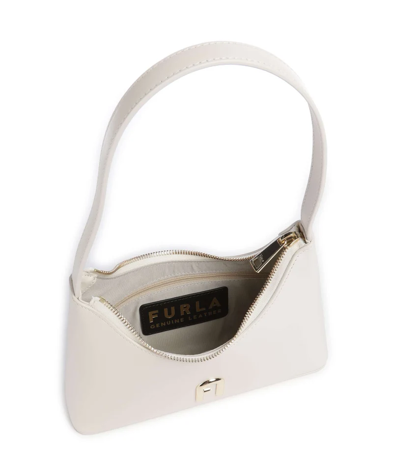 Furla Diamante Mini Schultertasche panna