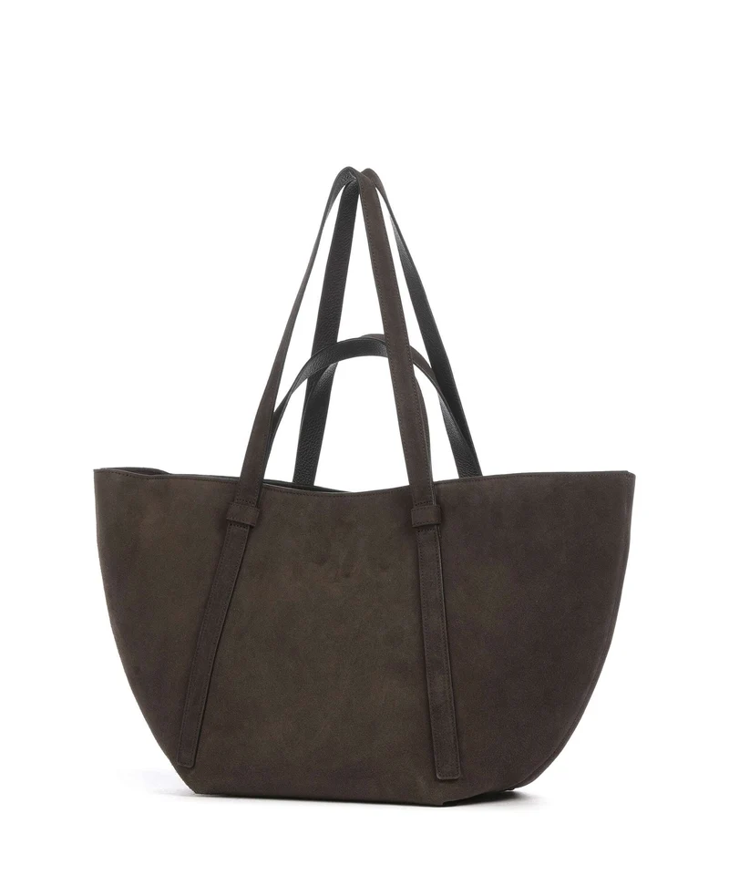 Abro Suede Cosmo Large Shopper dark brown