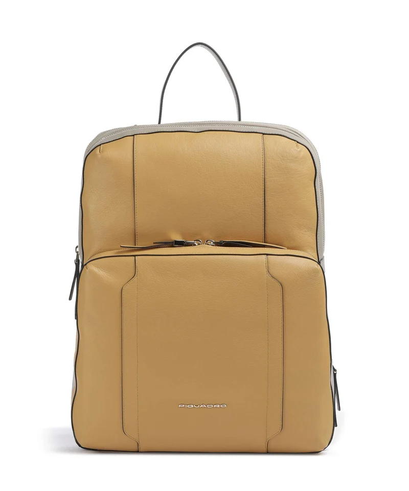 Piquadro Circle Laptop-Rucksack yellow/beige