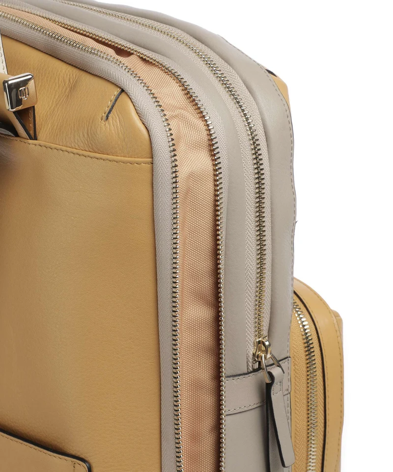 Piquadro Circle Laptop-Rucksack yellow/beige